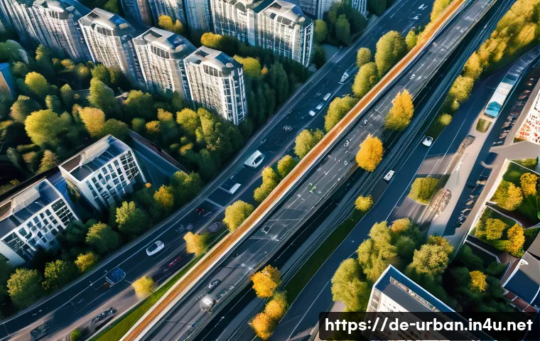 토지적성평가 - A detailed aerial view of a modern urban neighborhood in Germany during daytime, showcasing well-pla...
